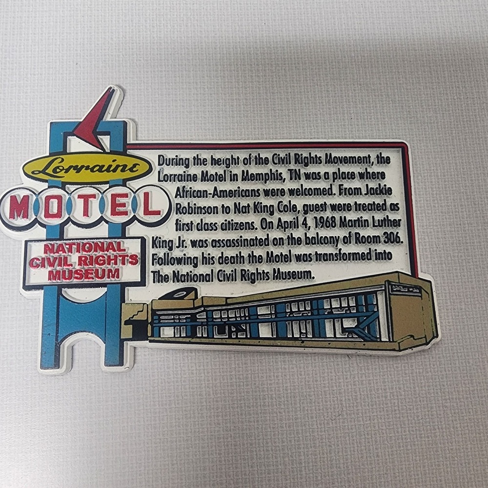 Lorraine Motel Keychain National Civil Rights Museum VTG 3.5" Memphis MLK Jr.